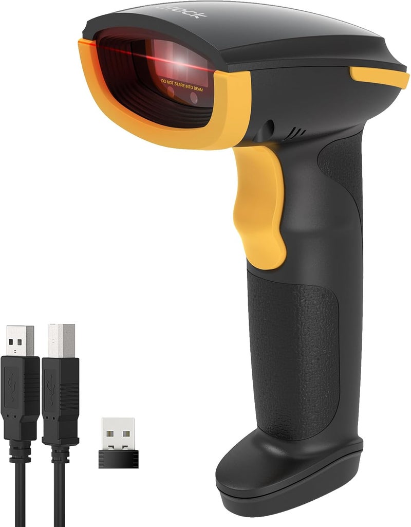 Inateck Wireless Barcode Scanner, Bluetooth Bar Code Scanner, 1D USB Barcode Reader Handheld, 2000mAh Battery 1 Charge 3 Months, Scanner Barcode with APP and SDK - Image 1